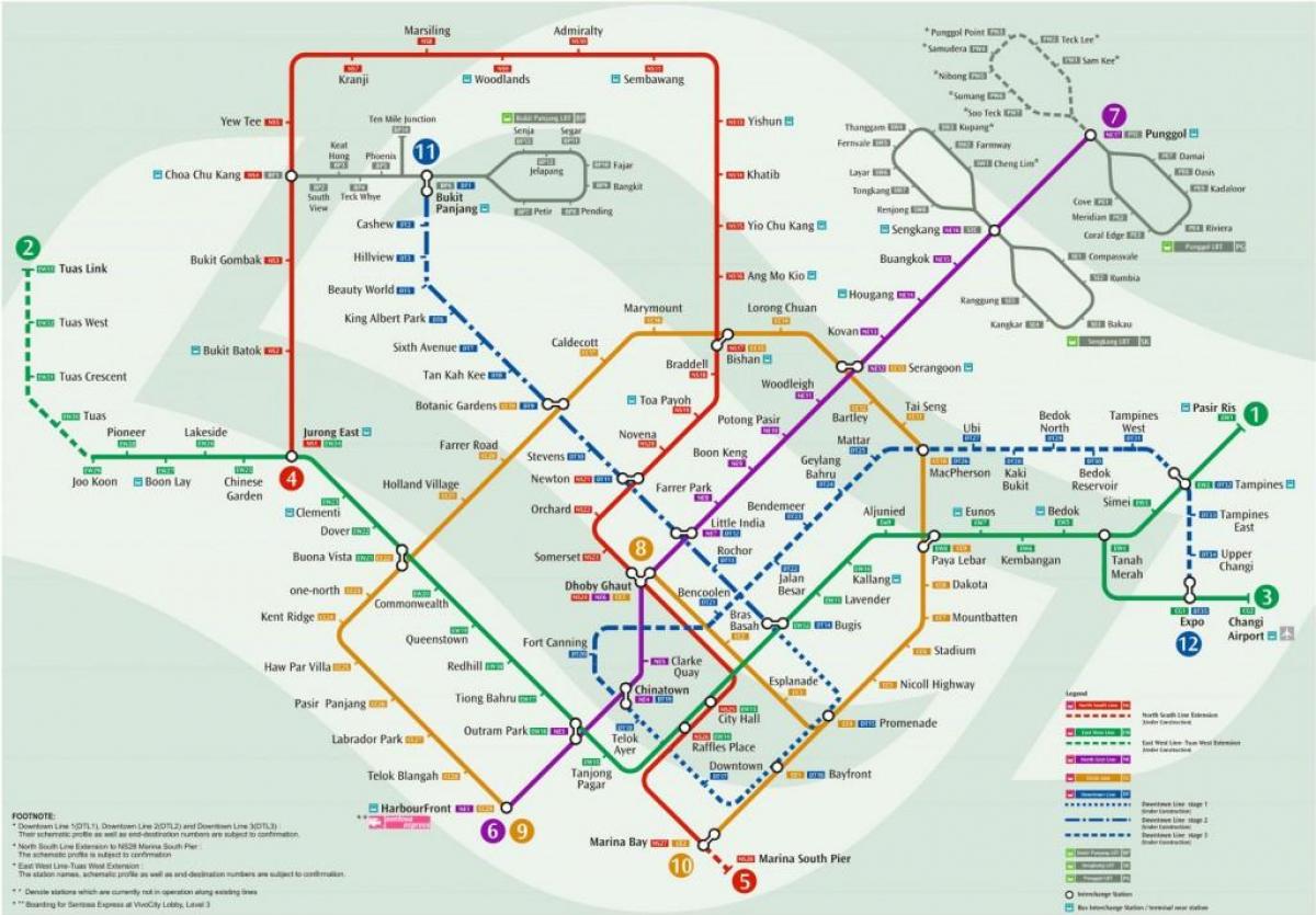 mtr stacija map Singapūra