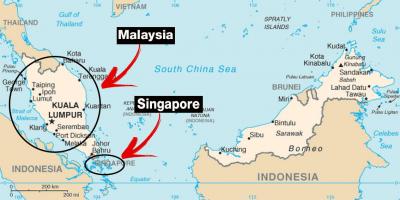 Singapūra pasaules kartē