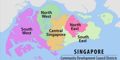 Karte Singapūra reģionā