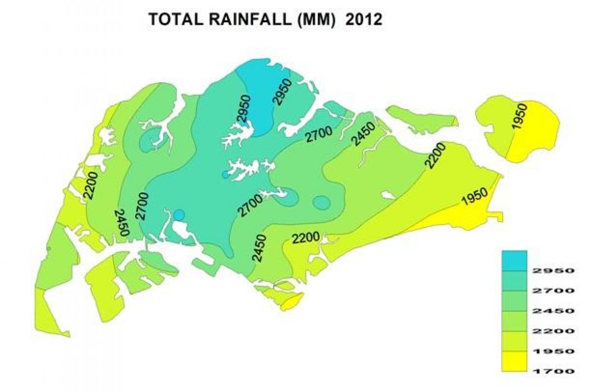 Singapūra lietus kartē