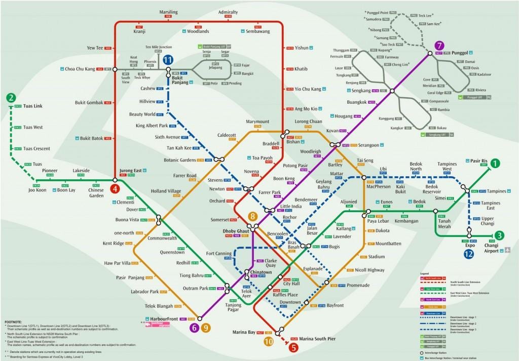 karte mrt Singapūra