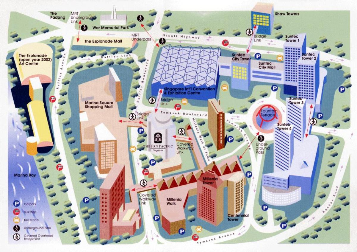 Centrālā Biznesa Rajona Singapūra Karte