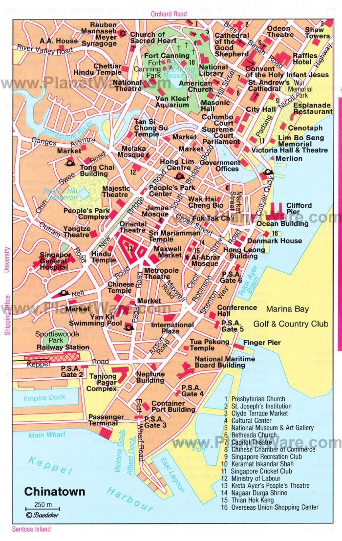 Singapūras chinatown karte