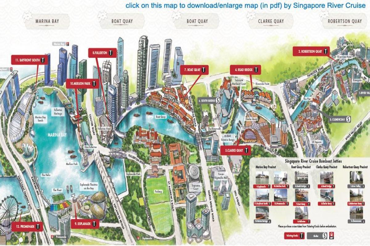 kartes Singapūras Upes Kruīzs