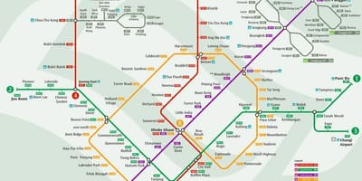 Mrt sistēmas karte Singapūra