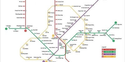 Mrt stacija map Singapūra