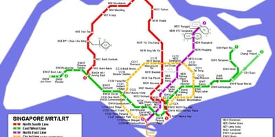 Mtr maršruta karte Singapūra