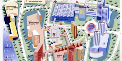 Centrālā Biznesa Rajona Singapūra Karte