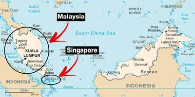 Singapūra pasaules kartē