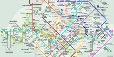 Karte Singapūra transports